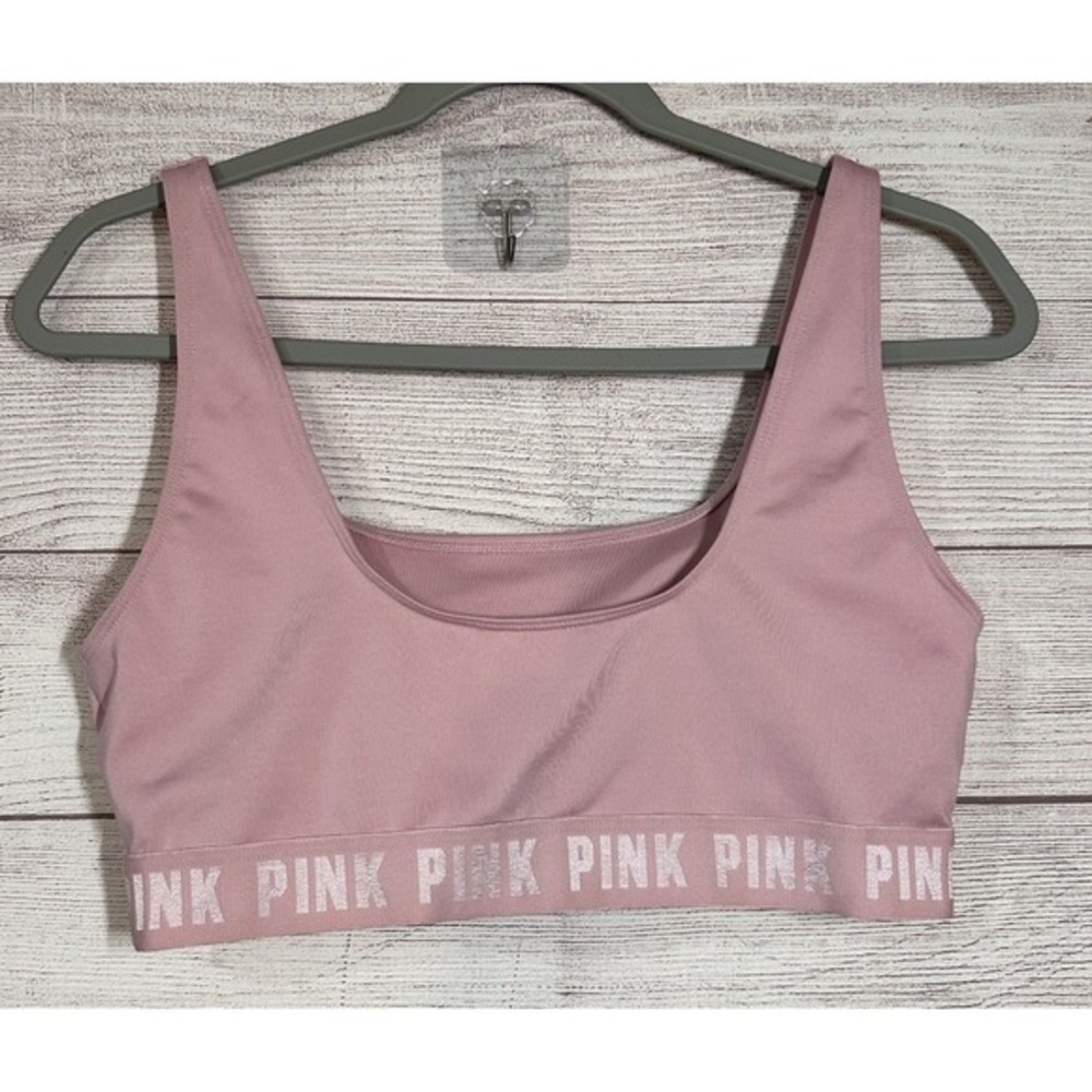 PINK Victorias Secret Large Ultimate Unlined Sports Bra Bralette Pink #1659